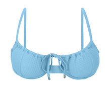Load image into Gallery viewer, Product Front: Rio De Sol Haut Top Dots-Sky Balconet-Tie
