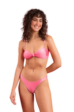 Load image into Gallery viewer, Model Front: Rio De Sol Haut Top Shimmer-Confetti Bandeau-Joy
