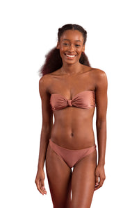 Model Front: Rio De Sol Haut Top Shimmer-Copper Bandeau-Joy