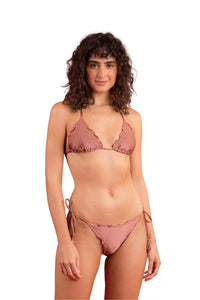 Model Front: Rio De Sol Haut Top Shimmer-Copper Frufru