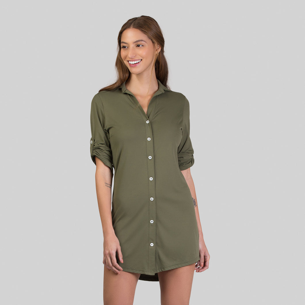 Shirtdress Copenhagen Verde Militar UPF50+