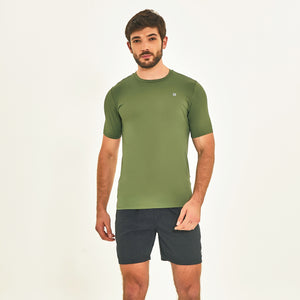 T-Shirt Sport Fit Verde Militar UPF50+