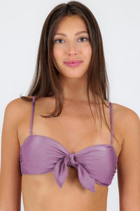 Shimmer-Harmonia Bandeau-Knot Top