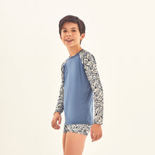 Load image into Gallery viewer, Image 02: Uv Line T-Shirt Rash Guard Kids Costela Aco Off White Upf50+
