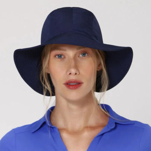 Gallery: Uv Line Chapeau Souple/Capeline San Remo Fpu50+ Hat Navy Blue Uv