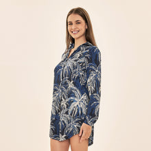 Load image into Gallery viewer, Image 06: Uv Line Chemise Shirtdress Coqueiros Marinho Upf50+

