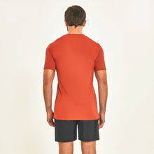 Load image into Gallery viewer, Model Back: Uv Line Fitness Haut T-Shirt Sport Fit Ferrugem Upf50+
