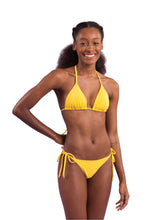 Load image into Gallery viewer, Malibu-Yellow Tri-Inv Cheeky-Tie Set
