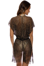 Load image into Gallery viewer, Short Caftan Siren Dream Black Gold
