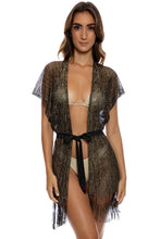 Load image into Gallery viewer, Short Caftan Siren Dream Black Gold
