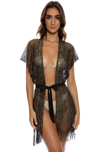 Short Caftan Siren Dream Black Gold