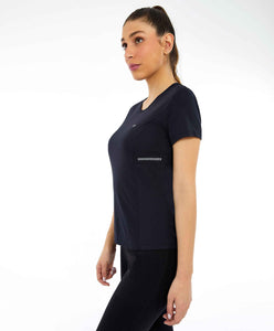 Recortes Com Refletivos Preto Skin Fit T-Shirt