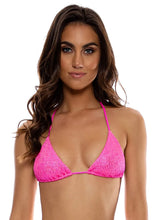 Load image into Gallery viewer, Top Wavy Ruched Bella Metallic Hot Pink
