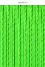Load image into Gallery viewer, Top Wavy Ruched Que Sera Sera Neon Lime
